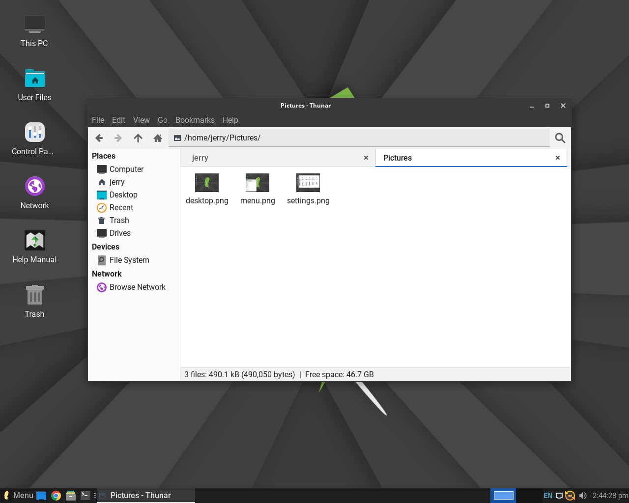 File manager with previews